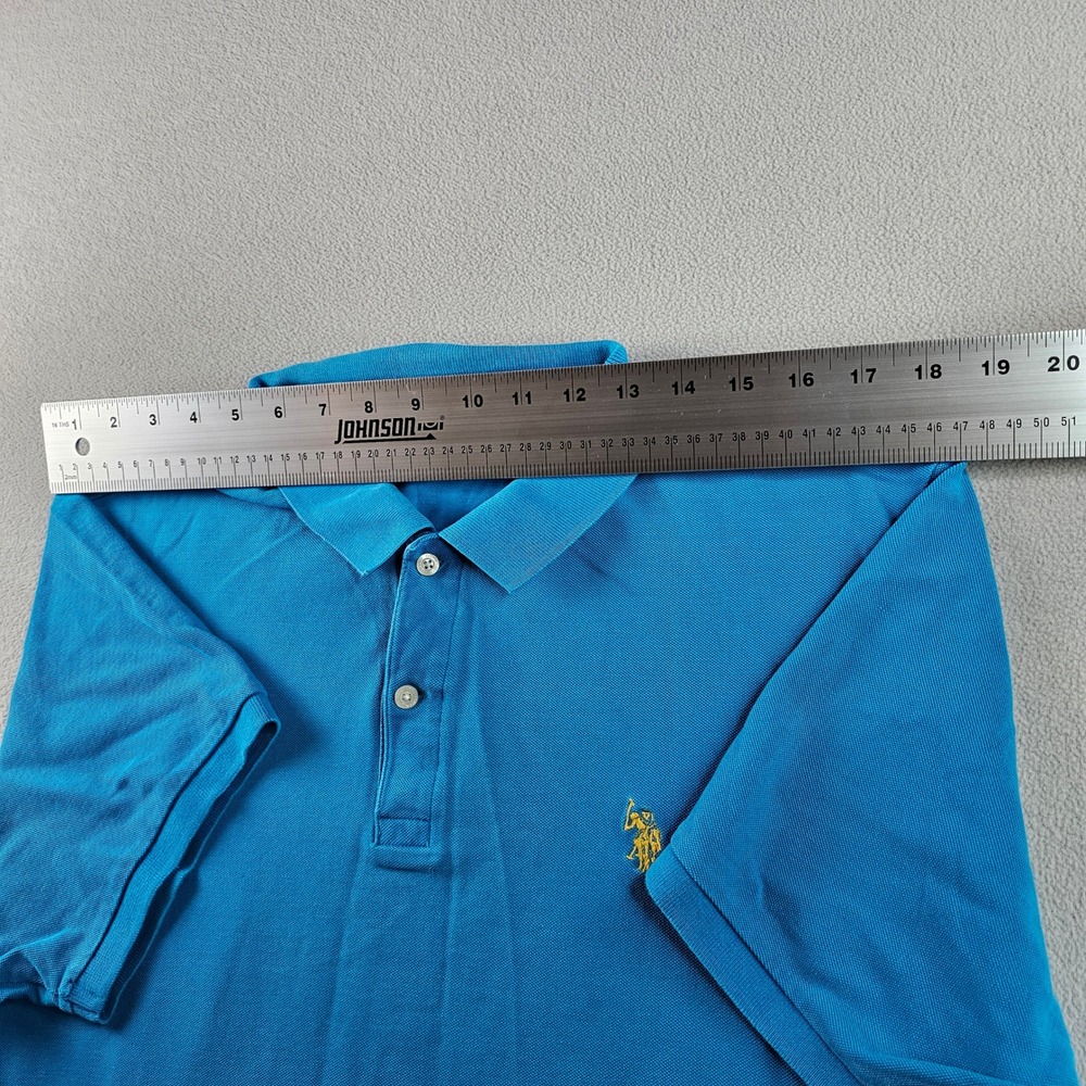 US Polo Assn Short Sleeve Polo Shirt Mens Size XXL Blue Classic‎ Fit - Picture 6 of 10